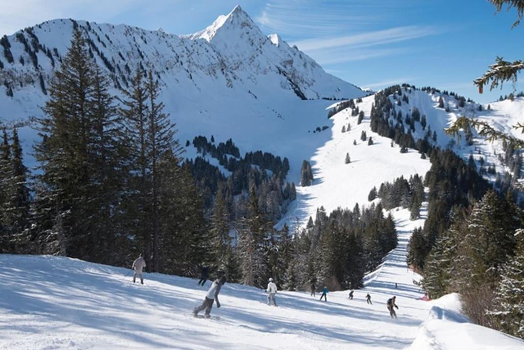 Dans Residence Neuve Le Snow Roc Sur Les Pistes, Grand Studio Cosy 5 Pers Avec Terrasse Panoramique, Sauna, Wifi Saint-Jean-dʼAulps Eksteriør bilde