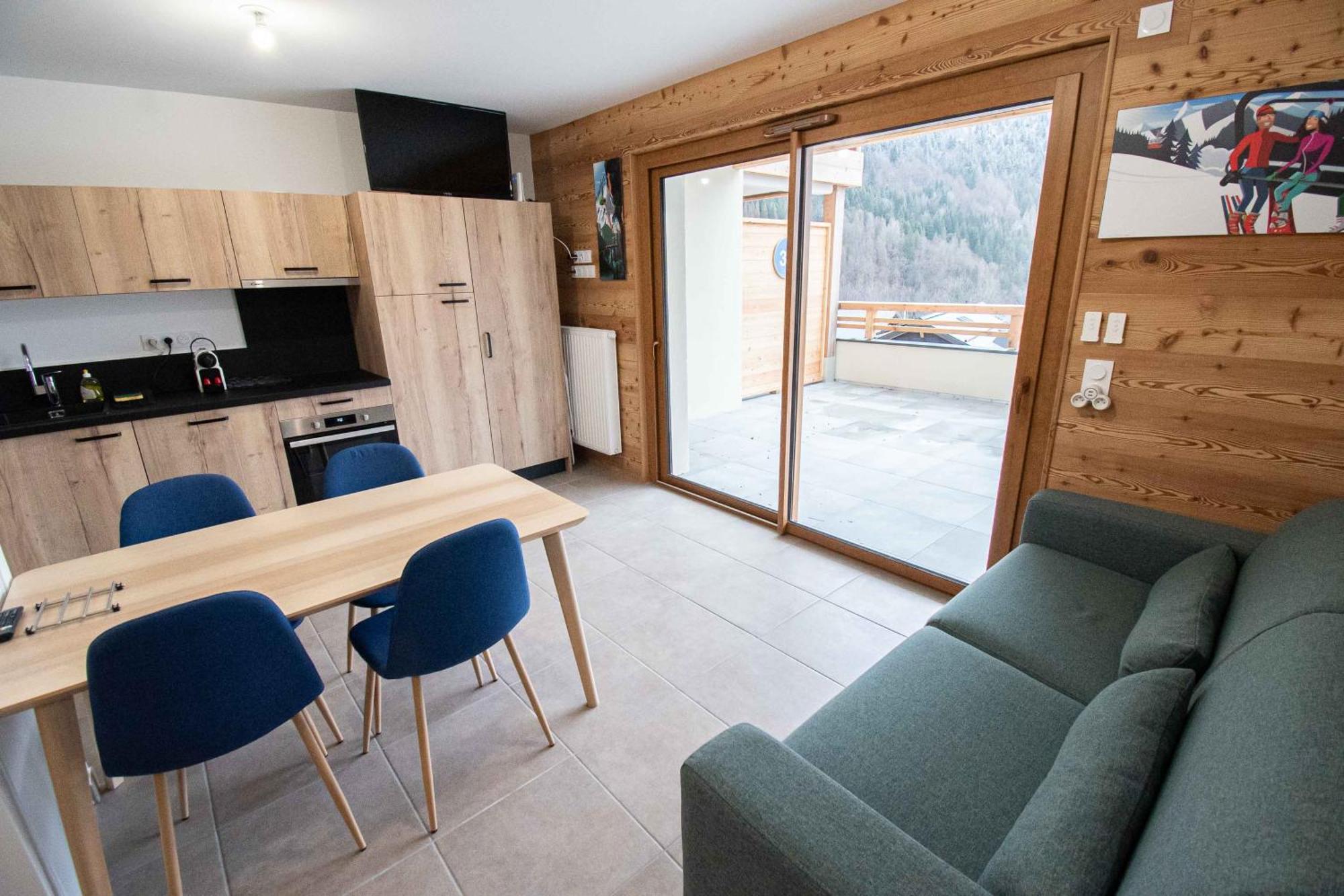 Dans Residence Neuve Le Snow Roc Sur Les Pistes, Grand Studio Cosy 5 Pers Avec Terrasse Panoramique, Sauna, Wifi Saint-Jean-dʼAulps Eksteriør bilde